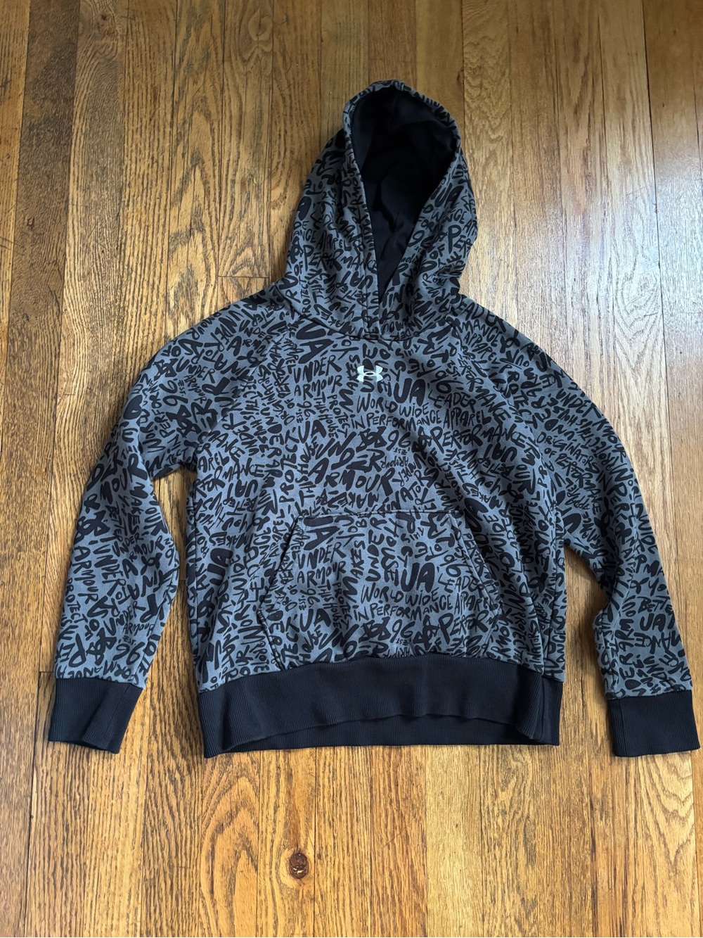 Kids Under Armour Gray Graphic Hoodie